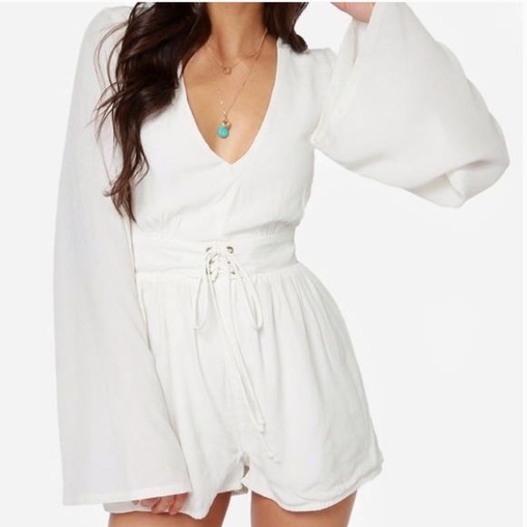 White Corset Romper